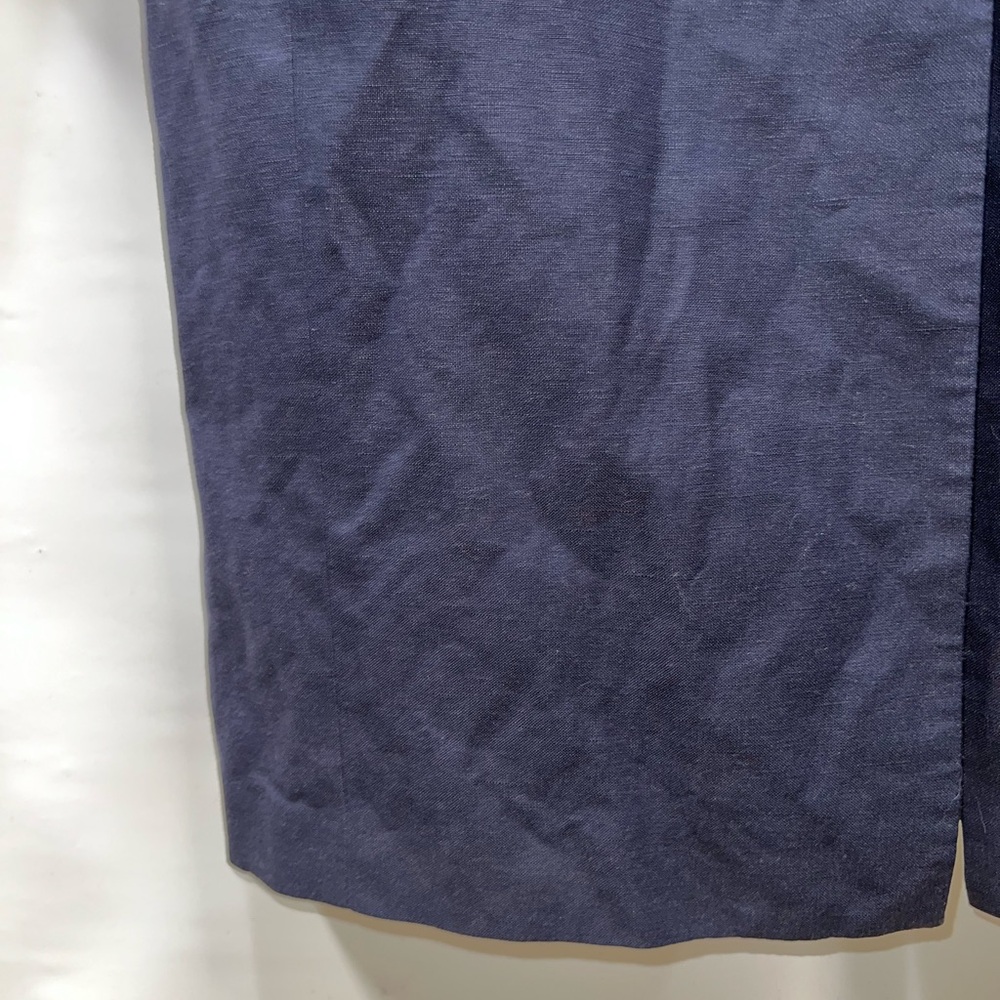 Levine Classics Trench Coat Women’s Sz 12 Blue Cotton Blend Pockets - Picture 6 of 15
